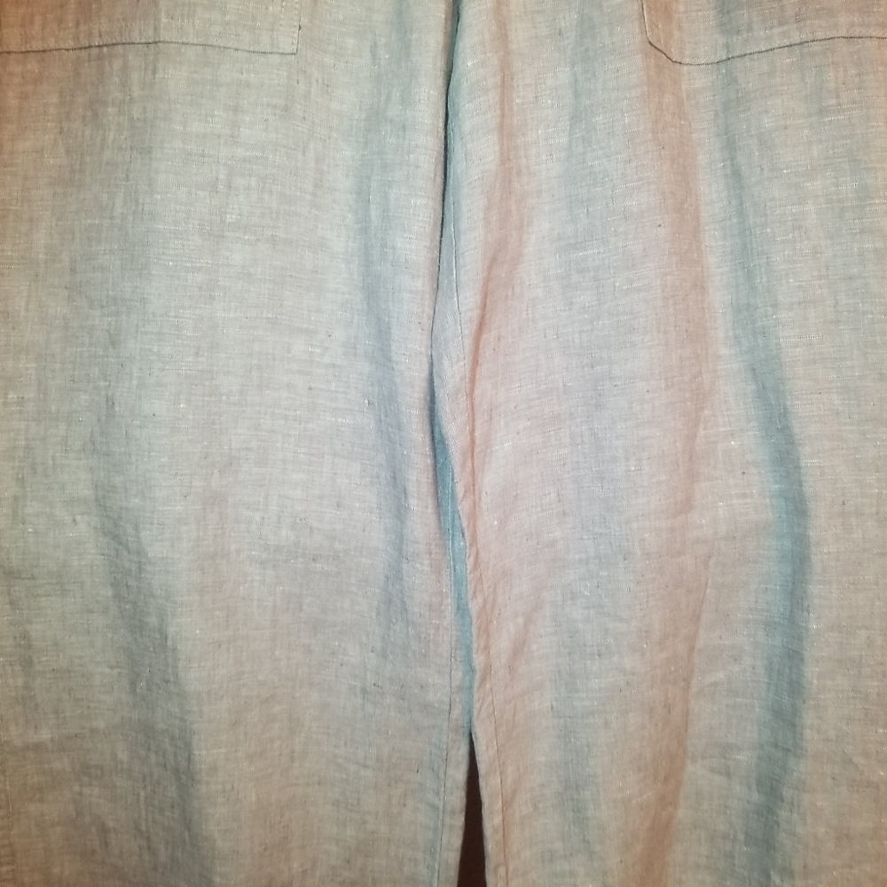 Athleta Cabo Linen Wide Leg Pant Grey Size 6 - Picture 4 of 12